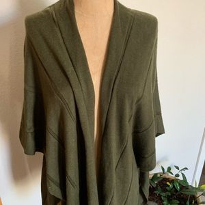 Loft green poncho/wrap NWT